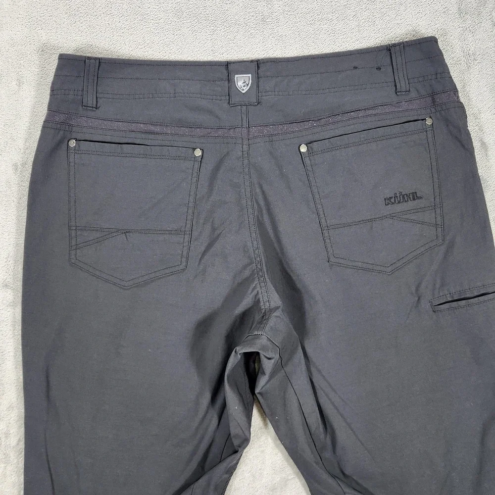 Kuhl Pants Mens 38x30 Renegade Aktion Gray Stretch Nylon Hiking Zip Pocket